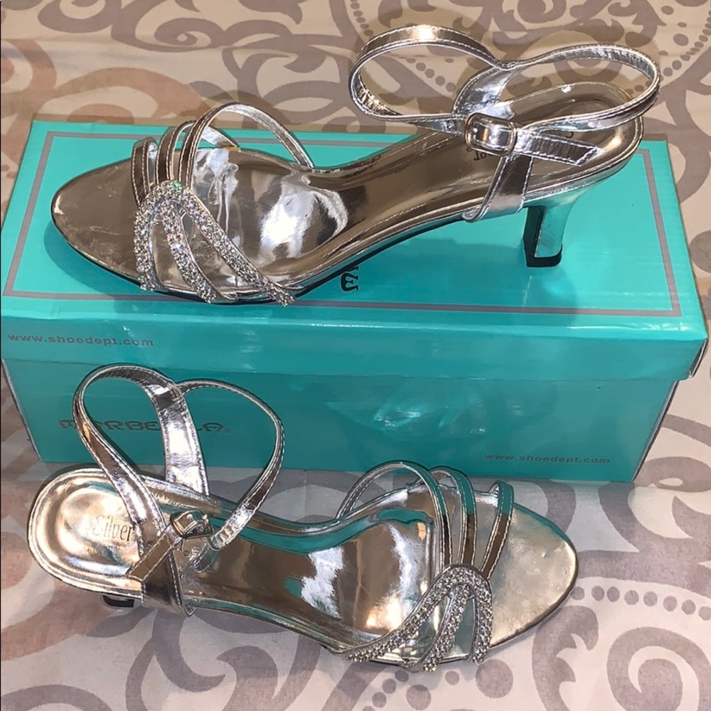 Silver small heels